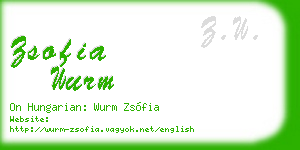 zsofia wurm business card