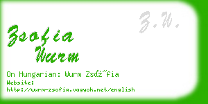 zsofia wurm business card